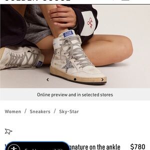 Golden Goose Women's sky star Nappa High-Top Sneakers